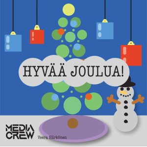 Riemastuttava joulukortti-tehtävä